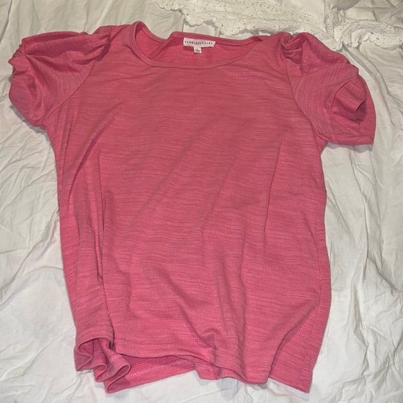Jane and Delancey Tops - Jane + Delancey short puff sleeve pink blouse